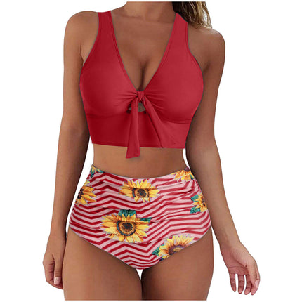 2023 bikini swimsuit women's European and American sexy bow AliExpress cross-border bikini swimsuit