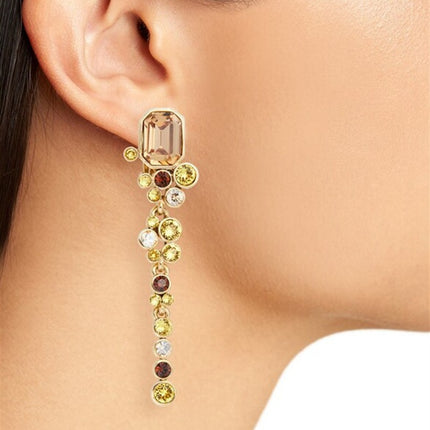 Oscar De La Renta European and American Retro Old Long Exaggerated Shoulder Sweep Ear Clip Elegant Niche Design