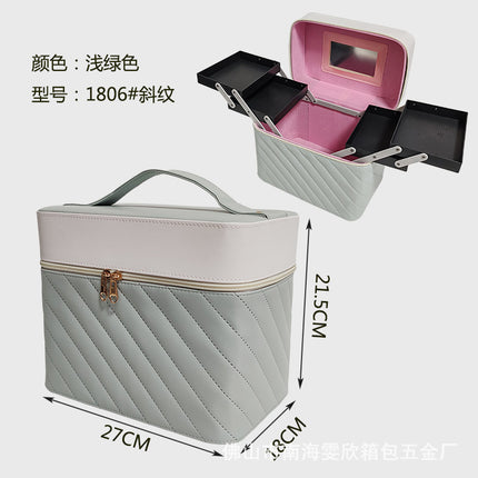 Factory wholesale portable cosmetic bag cotton PVC beauty nail beauty eyelashes and other cosmetics storage bag