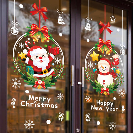 New Christmas Wall Stickers Glass Door Stickers Decoration Decorations Santa Claus Electrostatic Painting Window Window Stickers