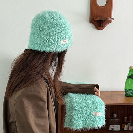 "Puff Ice Cream" Homemade Soft and Waxy Plush High-End Scarf Korean Style Warm Knitted Scarf