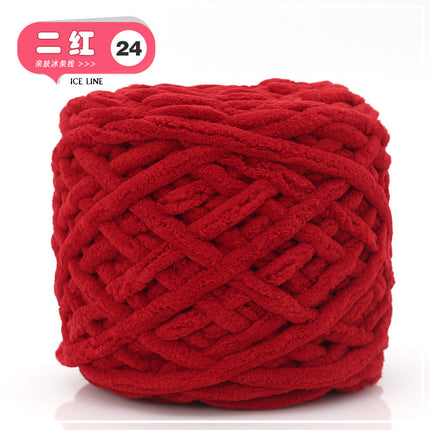 Ice thread soft coarse wool handmade diy knitted scarf wool ball crochet hook slippers men's and women's self-woven material