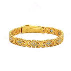 Gold four-prong buckle