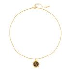 872 twist tiger eye stone necklace