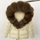Beige + imitation mink / S
