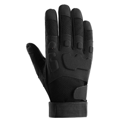 Tactical Gloves Men's Outdoor Sports Rock Climbing Training Military Fan Riding Motorcycle Full Finger Touch Screen Protection Non-slip and Durable