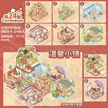 Mr. Paper Cute Cartoon Landscape Sticker This Colorful Collection Series Student Mini Hand Account Landscape Sticker