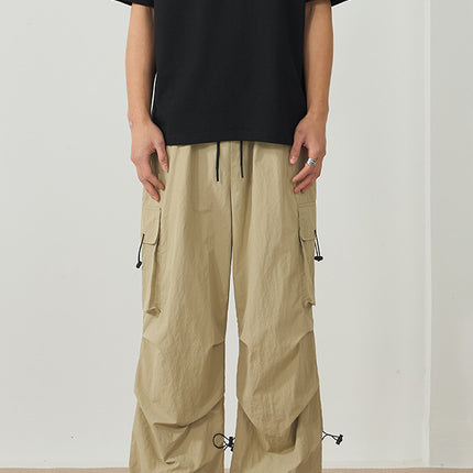 LKTM Men's# American Retro Khaki Mop Paratroopers Workwear Pants Men's and Women's hiphop Outdoor Slim Quick-Dry Pants