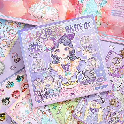 New Girl's Constellation Dress-up Sticker Cartoon Princess Girl's Heart DIY Constellation Dream Dress-up Toy Sticker