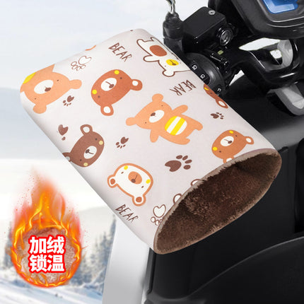 Electric Motorcycle Gloves, Winter Waterproof and Warm Handlebar Covers, Battery Car Tram Covers, Cycling Anti-Slip Cycling Covers