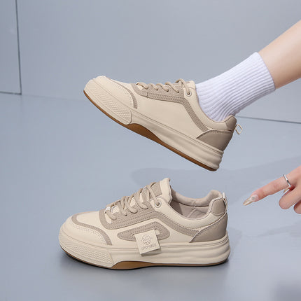 Ins Korean Style New White Sneakers for Women 2026 Spring Student Sports Running Casual Street Style Thick-Soled Shoes Yb6521