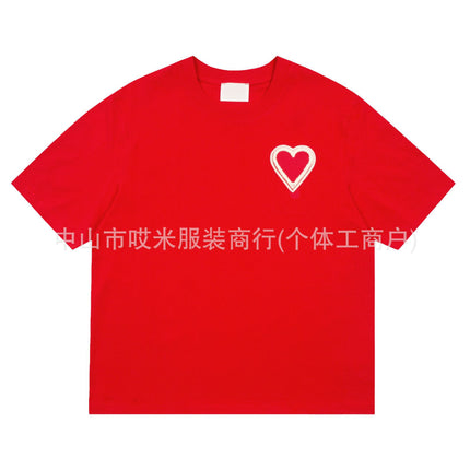 2024 European and American Trendy Brand Spring and Summer New Three-Dimensional Big Red Logo Unisex Wholesale Dropshipping