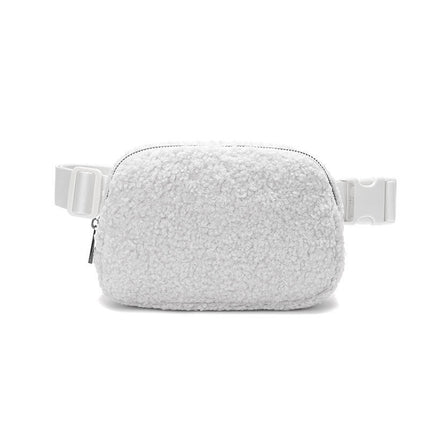 Amazon Spot Same Style Lulu Plush Waist Bag Casual Outdoor Sports Crossbody Bag Spot Mobile Phone Bag Fitness Bag