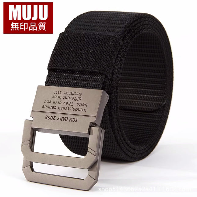 【Cross-Border Dropshipping】Casual Versatile Men's Leather Belt, Thickened Military Training Student Versatile Belt for Pants