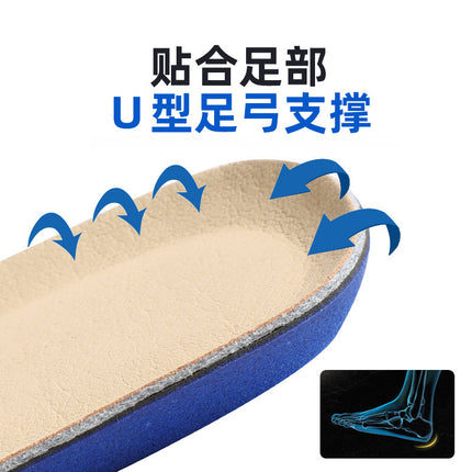 Sports Shock-Absorbing Super Soft Sole Thickeneded Deodorant Leather Insoles for Men and Women Sweat-Absorbent, Deodorant, Breathable and Comfortable Cowhide Insoles