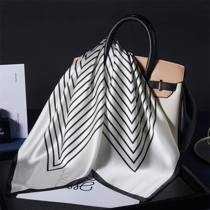 100% Mulberry Silk 70 Square Scarf New Fashion High-End Versatile Elegant Silk Scarf Hangzhou Silk Gift