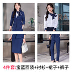 Sapphire suit + shirt + pants + skirt / S