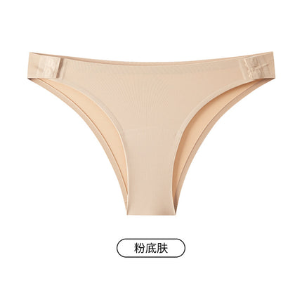T07 Cross-Border Summer Milk Leather Triangle t Pants Pure Desire Sexy Pure Cotton Antibacterial Crotch Fitness Sports Yoga Underwear for Women