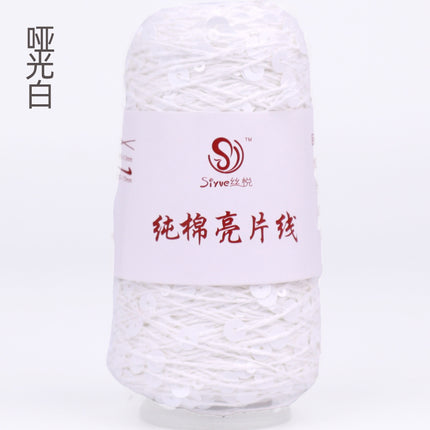 Siyue pure cotton sequined yarn size beads 3+6 hand-woven yarn tube yarn factory wholesale wool ball cross-border