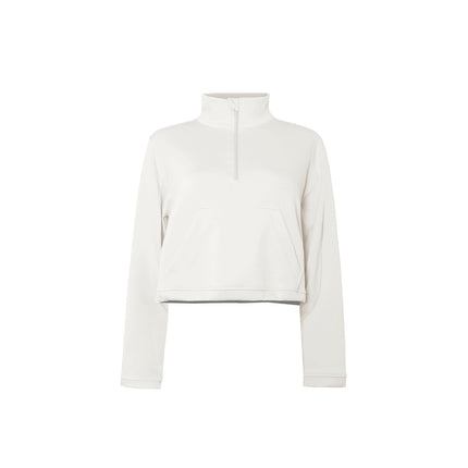 Half-Zip Sweatshirt Women's Sports Top 2025 New Jacket Petite Fitness Suit Loose Short Yoga Wear