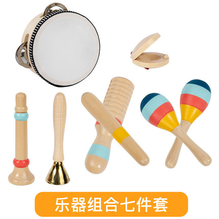 Cross-border early education children's simulation musical instrument Orff percussion instrument drum rattle sand hammer toy music suit