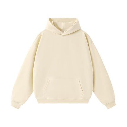American Trendy Brand 450g Heavy Weight Terry Off-Shoulder Hooded Sweatshirt Men's Spring & Fall Hoodless Rope Loose Hoodie Wholesale