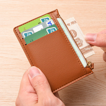 Ultra-thin Card Holder Women's Small Multi-card Bank Card Holder Simple Mini Wallet One-piece Driving ID Card Holder