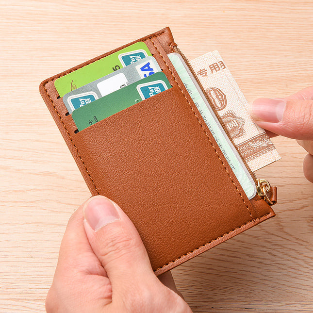 Ultra-thin Card Holder Women's Small Multi-card Bank Card Holder Simple Mini Wallet One-piece Driving ID Card Holder