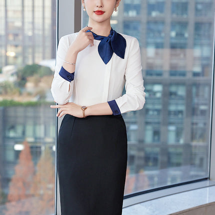 Spring and Autumn Work Clothes Female Fashion Temperament Stewardess Professional suit Beautician Hotel Front Desk Jewelry Store Work Dress