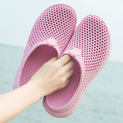 Cross-Border Women's Garden Shoes Clogs Pure Color Item Number 607 Breathable Soft Sole Comfortable Casual Versatile