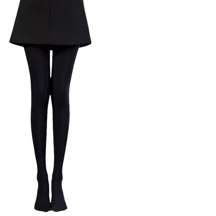 Black Pressure Skinny Leg Socks Women's Spring and Autumn Winter Naked Sense Silk Stockings Light Leg Artifact Fleshy Strong Pressure Bottoming Pantyhose