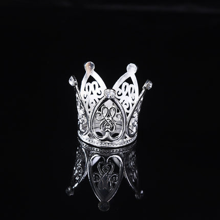 Alloy Children Crown Bride Wedding Hair Accessories Electroplated Rhinestone Gold silver Love Birthday Party Fashion Crown