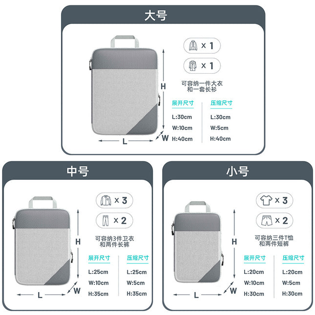 Travel Cosmetics Bag Compressible Foldableable Cosmetics Bag Storage Set Mesh Visible Suitcase Trolley Case Organizer Bag