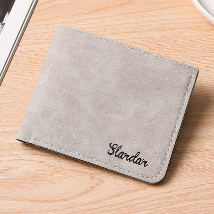 Card Holder Wallet Integrated Men's Ultra-thin Short Wallet Soft Leather Wallet Lightweight Simple Multi-card Bits for Students