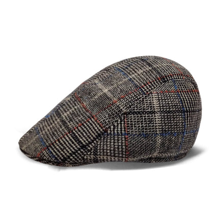 Factory hat wholesale simple Plaid warm full seal woolen beret autumn and winter men's and women's cap forward hat