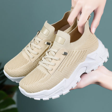Shoes Women's Shoes Versatile Summer Mesh Breathable Casual Shoes Cross-Border Slip-On Women's Shoes Soft Sole Comfortable Mom's Shoes