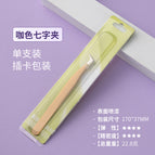 Orange-seven-character clip + card holder