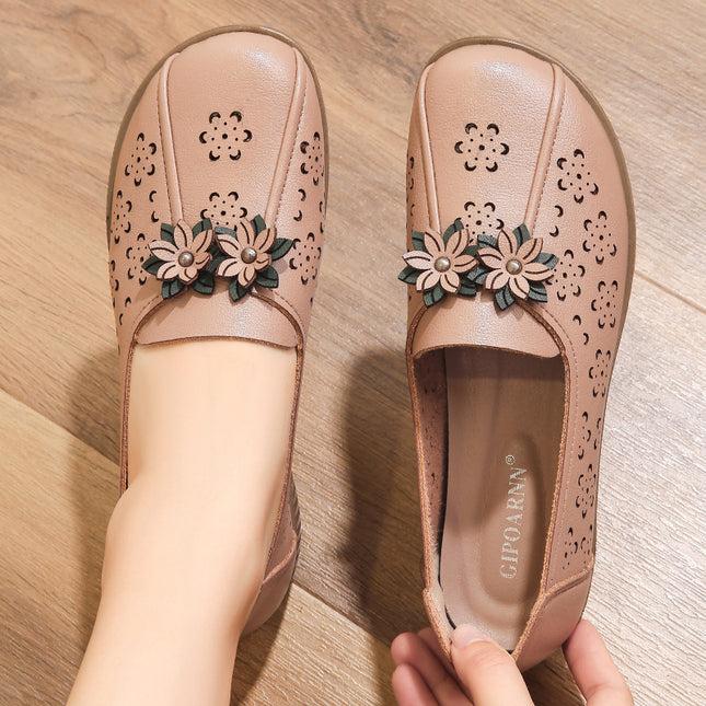 Mom's Shoes, Summer Sandals for Middle-Aged People That Don'T Tire Your Feet, Anti-Slip Soft-Soled Shoes for Middle-Aged and Elderly People, 2026 New Style Comfortable Women's Leather Shoes