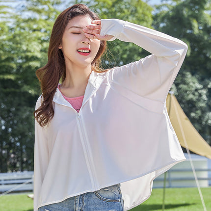 Upf50+ Ice Silk Vinyl Brim Sun Protection Clothing Women's 2025 New Anti-Uv Cycling Sun Protection Clothing Sun Protection Clothing