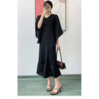 Black fishtail skirt / S