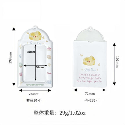 Supply Original Card Sleeve Small Card PVC Earth Flavor Star-chasing Aidou Campus Card Storage Card Bag Display Pendant Protective Cover