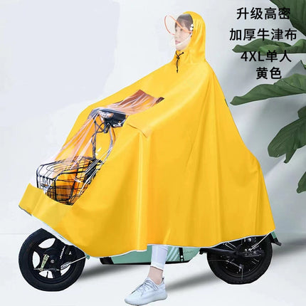 Extra Large and Thickened Electric Vehicle Raincoat Poncho for Adults, with a Visible Window, Storm-Proof, Wholesale Protection