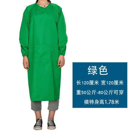 Long sleeve apron overalls oil-proof waterproof adult men's and women's overalls kitchen work work anti-dress apron wholesale