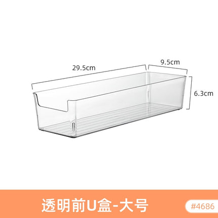 Desktop Storage Box Transparent Acrylic Box Can Be Stacked Kitchen Snack Storage Basket Cosmetics Mask Storage Box