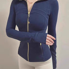 Navy blue [gold zipper] / S