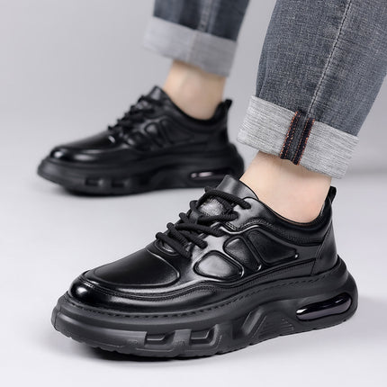 2026 New Men's Casual Shoes with Thick Soles, Height-Increasing Sports Shoes, Trendy Versatile Air-Cushioned Sneakers for Men with a High-End Feel