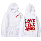 White with labels on the front and back / S