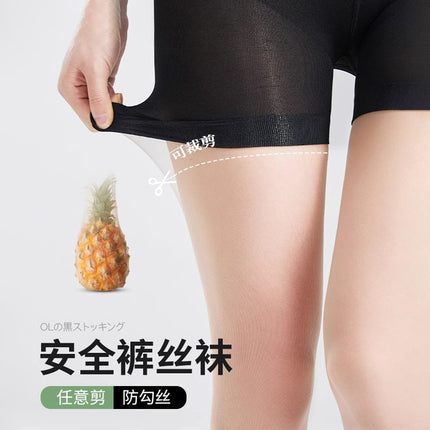 Anti-wolf stockings women's summer pineapple stockings thin anti-hook silk arbitrary cut plus size anti-light pants wholesale