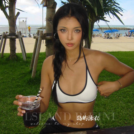 Source Manufacturer's New Solid Color Soft Strap Halter Bikini for Women, Fashionable, Sexy and Hot Bikini, European and American Style