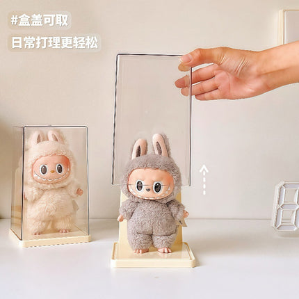 Labubu Transparent Display Box Single Stackable Labubu Vinyl Storage Box Hand-held Doll Blind Box Storage Rack